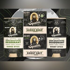 Dr Squatch Call of Duty Sarge Soap & Ghost Grit soap and deodorant bundle